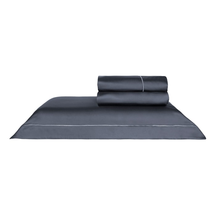 Jogo de Cama King 100% Algodão 300 Fios Chumbo Lazio Kacyumara - Madel Home