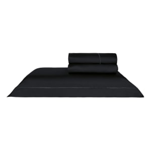 Jogo de Cama King 100% Algodão 300 Fios Preto Lazio Kacyumara