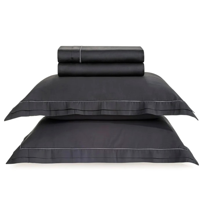 Jogo de Cama King 100% Algodão Egípcio 300 Fios Chumbo Doppio Trussardi - Madel Home