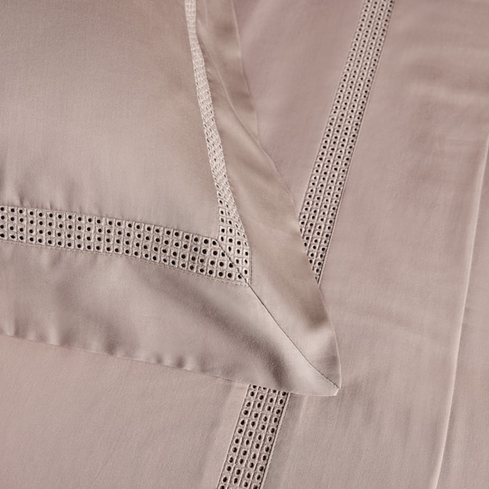 Jogo de Cama King 100% Algodão Egípcio 300 Fios Nocciola/Legno Marconi Trussardi - Madel Home