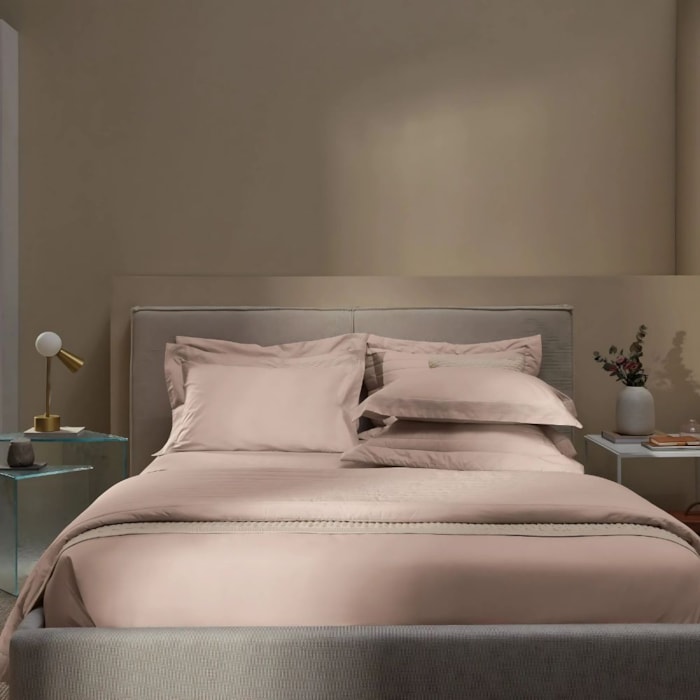 Jogo de Cama King 100% Algodão Egípcio 300 Fios Nocciola/Legno Marconi Trussardi - Madel Home