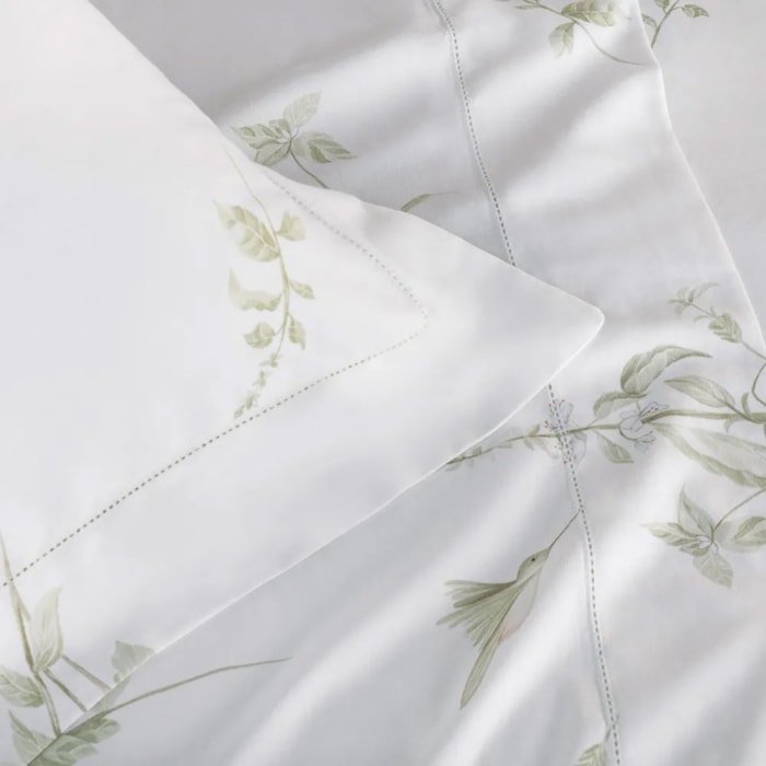 Jogo de Cama Queen 100% Algodão 200 Fios Branco Saboia Trussardi - Madel Home