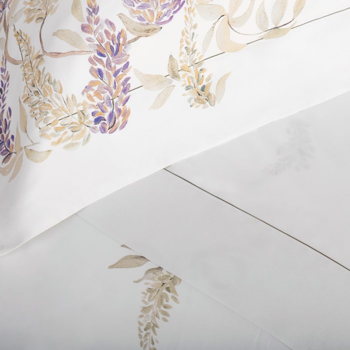 Jogo de Cama Queen 100% Algodão Egípcio 300 Fios Bordado Trastevere Trussardi - Madel Home