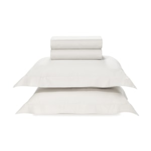 Jogo de Cama Queen 100% Algodão Egípcio 300 Fios Branco Bossa Karsten