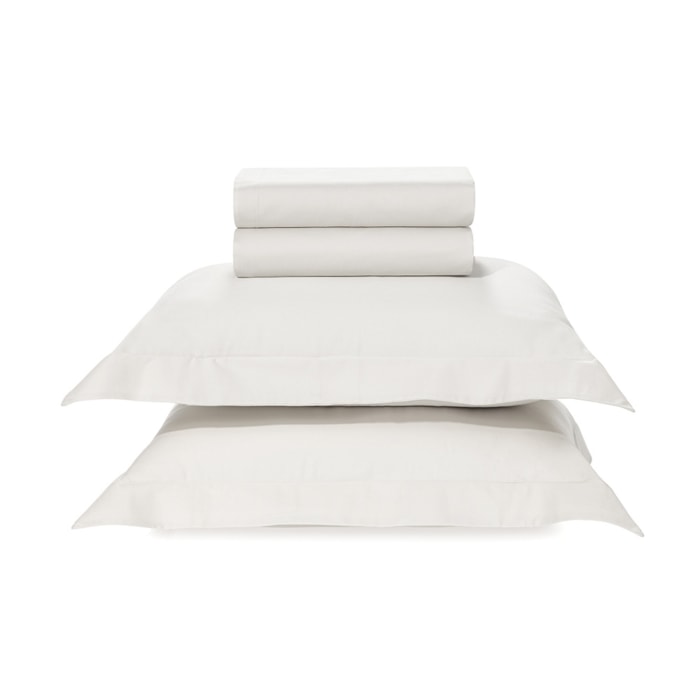 Jogo de Cama Queen 100% Algodão Egípcio 300 Fios Branco Bossa Karsten - Madel Home