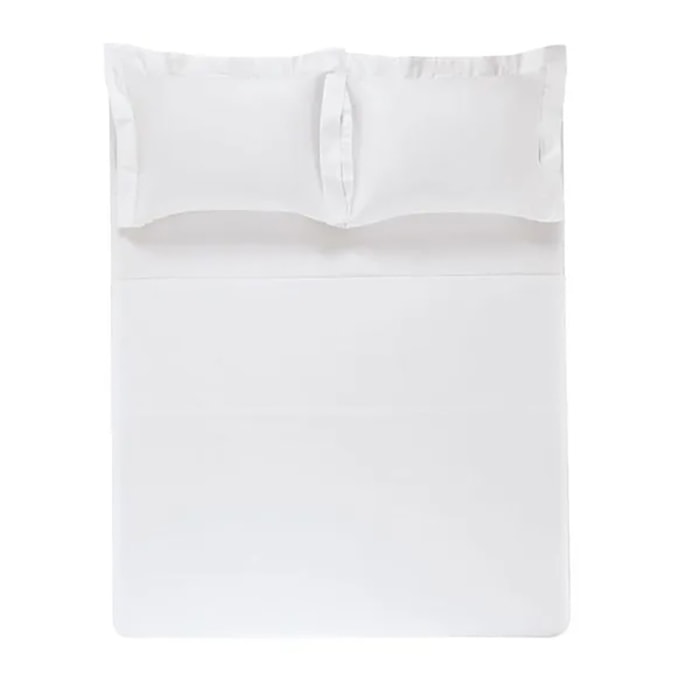 Jogo de Cama Queen 100% Algodão Egípcio 300 Fios Branco Bossa Karsten - Madel Home
