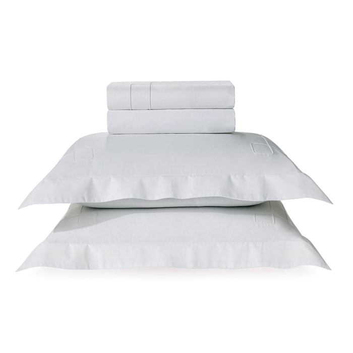Jogo de Cama Queen 100% Algodão Egípcio 300 Fios Branco Vernazza Trussardi - Madel Home