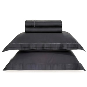 Jogo de Cama Queen 100% Algodão Egípcio 300 Fios Chumbo Doppio Trussardi