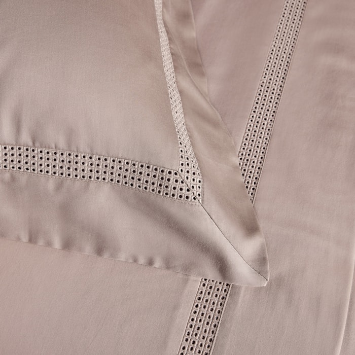 Jogo de Cama Queen 100% Algodão Egípcio 300 Fios Nocciola/Legno Marconi Trussardi - Madel Home
