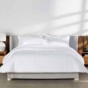 Jogo de Cama Queen 100% Algodão Egípcio 400 Fios Branco Naxos Trussardi