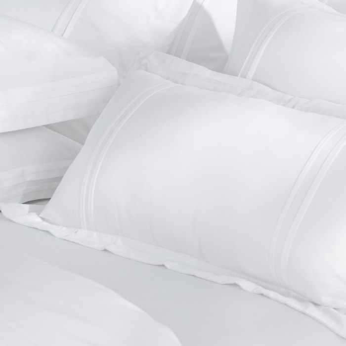 Jogo de Cama Queen 100% Algodão Egípcio 400 Fios Branco Naxos Trussardi - Madel Home
