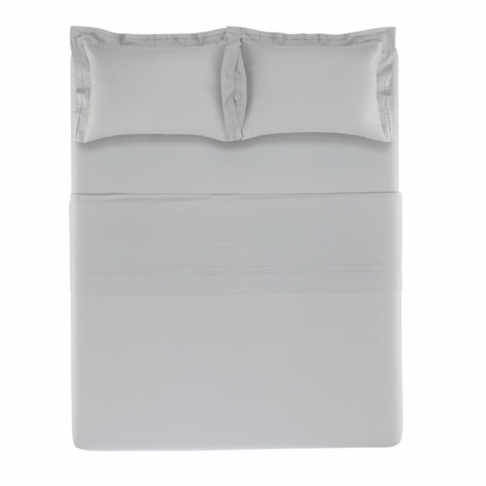 Jogo de Cama Queen 100% Algodão Egípcio 400 Fios Platino Naxos Trussardi - Madel Home