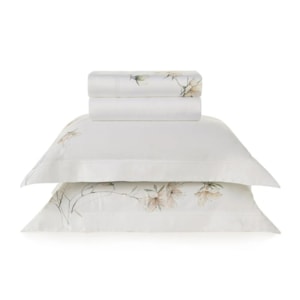 Jogo de Cama Queen 100% Bambu 300 Fios Bordado Azalea Trussardi