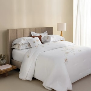 Jogo de Cama Queen 100% Bambu 300 Fios Bordado Azalea Trussardi