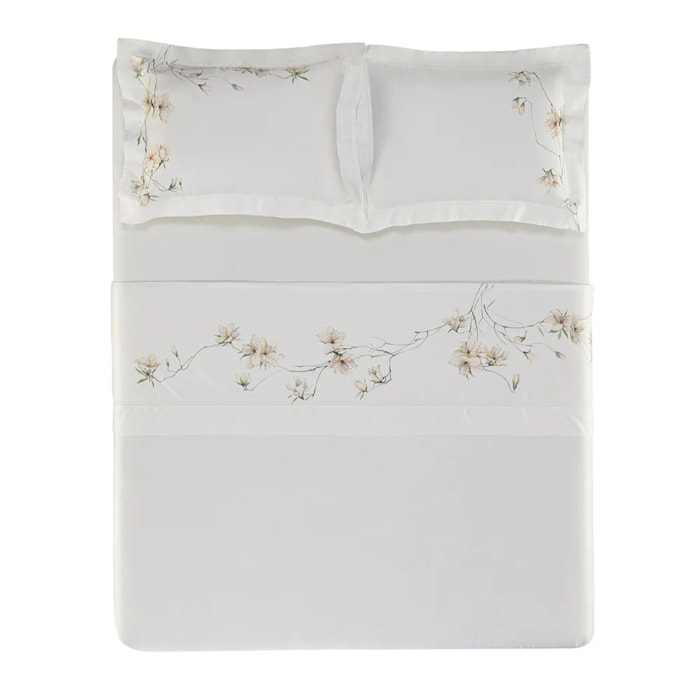 Jogo de Cama Queen 100% Bambu 300 Fios Bordado Azalea Trussardi - Madel Home