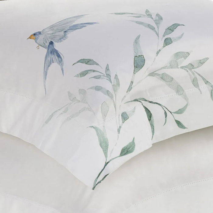 Jogo de Cama Queen 100% Bambu 300 Fios Bordado Rondini Trussardi - Madel Home