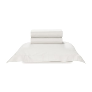 Jogo de Cama Solteiro 100% Algodão Egípcio 300 Fios Branco Bossa Karsten