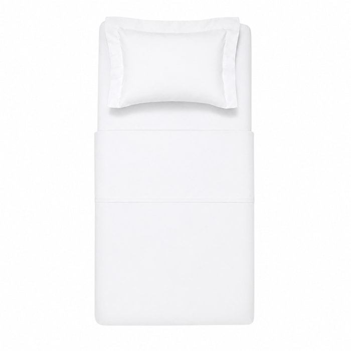Jogo de Cama Solteiro 100% Algodão Egípcio 300 Fios Branco Bossa Karsten - Madel Home