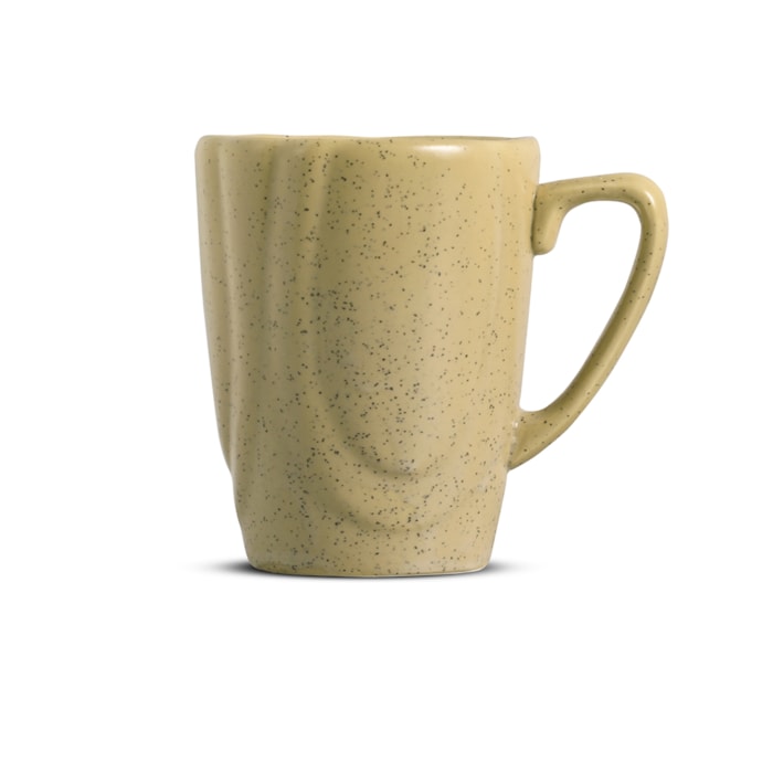 Jogo de Canecas Slim em Cerâmica Organic Sand Alleanza - 6 Peças - Madel Home