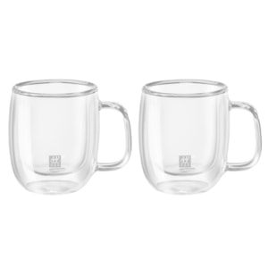 Jogo de Canecas Vidro Parede Dupla Espresso Sorrento Zwilling 80ml - 2 Peças 