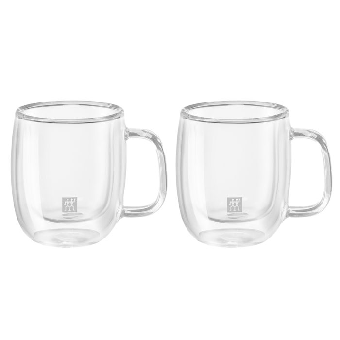 Jogo de Canecas Vidro Parede Dupla Espresso Sorrento Zwilling 80ml - 2 Peças - Madel Home