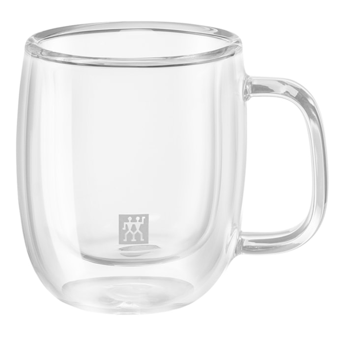 Jogo de Canecas Vidro Parede Dupla Espresso Sorrento Zwilling 80ml - 2 Peças - Madel Home