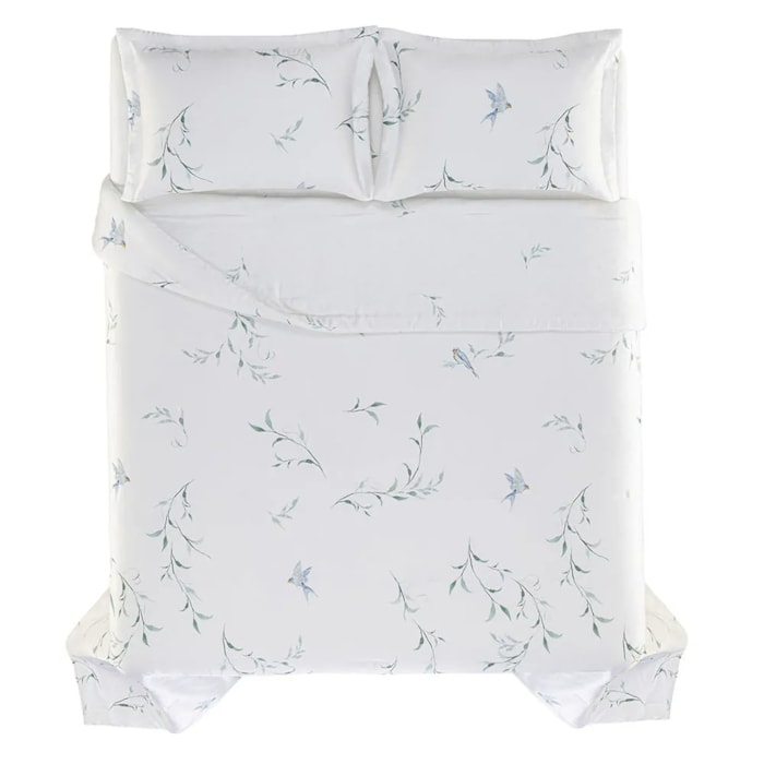 Jogo de Colcha Queen 100% Bambu 300 Fios Bordado Rondini Trussardi - Madel Home