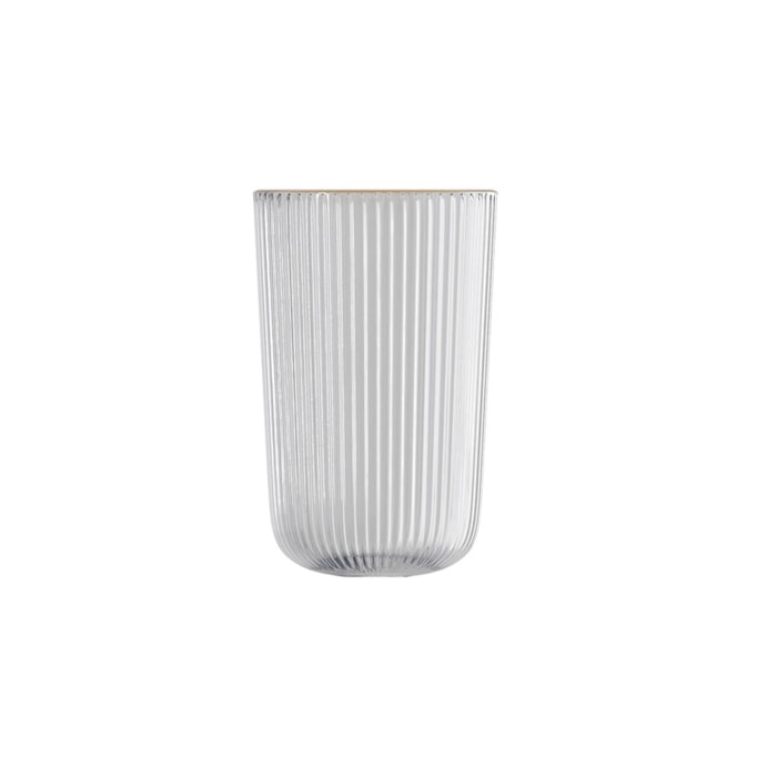 Jogo de Copos Altos de Vidro com Fio de Ouro Lines Wolff 450ml - 2 peças - Madel Home
