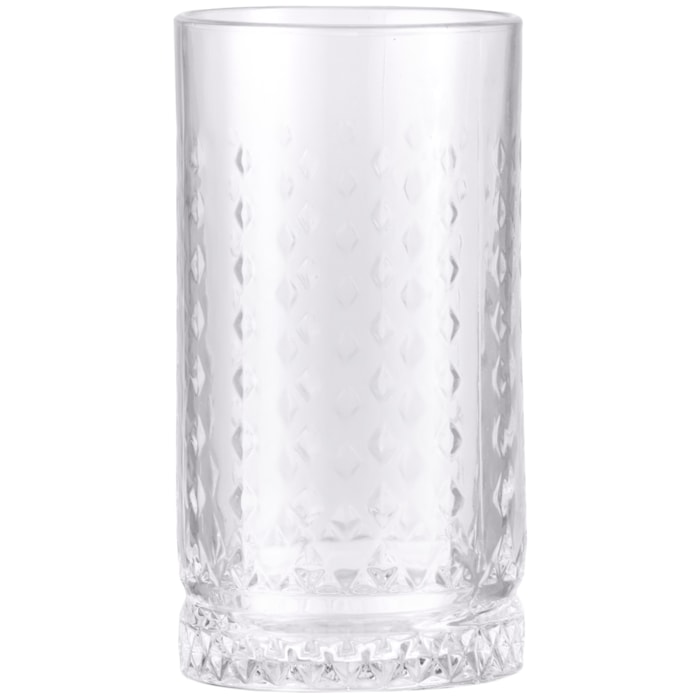 Jogo de Copos Altos em Vidro Incolor 460ml - 6 Peças - Madel Home