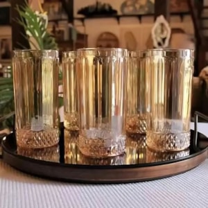 Jogo de Copos Altos Splendor Cristal Âmbar Luster L'Hermitage 360ml - 6 Peças