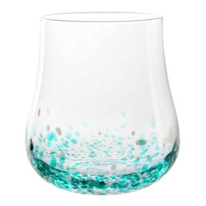 Jogo de Copos Baixo Festa Vidro Fracalanza Verde 450ml - 2 Peças - Madel Home