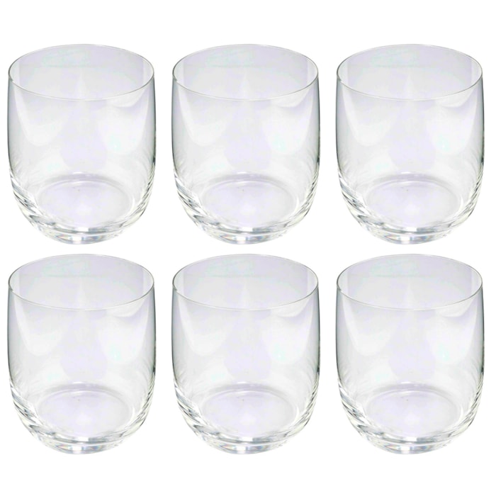 Jogo de Copos Baixos Jazz Cristal Fracalanza 390ml - 6 Peças  - Madel Home