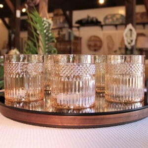 Jogo de Copos Baixos Palace Cristal Âmbar Luster L'Hermitage 330ml - 6 Peças