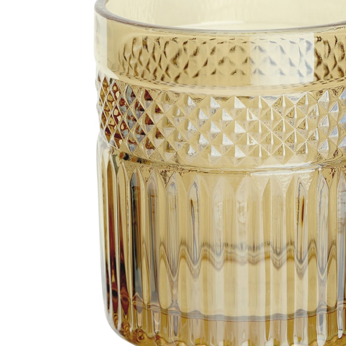 Jogo de Copos Baixos Palace Cristal Âmbar Luster L'Hermitage 330ml - 6 Peças - Madel Home