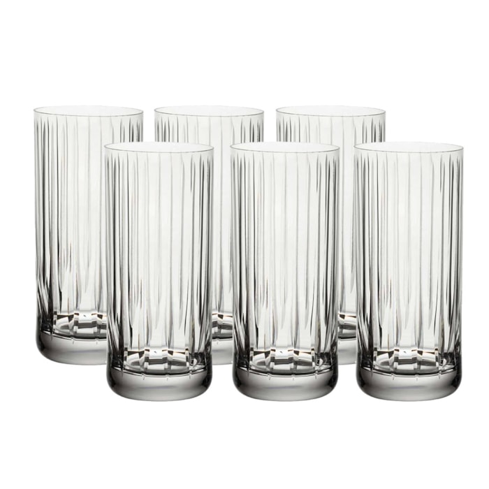Jogo de Copos de Long Drink em Cristal Roma Strauss 395ml - 6 Peças - Madel Home