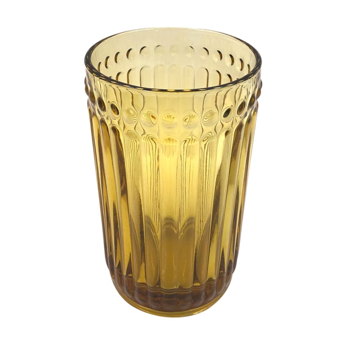 Jogo de Copos de Vidro Âmbar 370ml - 6 Peças - Madel Home