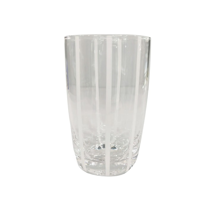 Jogo de Copos de Vidro Milano Branco 470mL - 6 peças - Madel Home