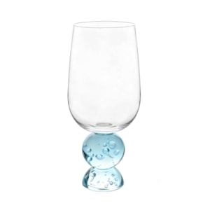 Jogo de Copos Esferas Transparentes com Azul 500ml - 6 Peças