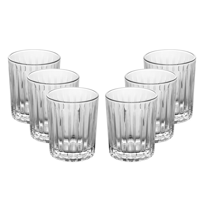 Jogo de Copos para Whisky de Cristal Bangkok Premium Wolff 300ml - 6 Peças - Madel Home