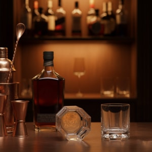 Jogo de Copos Whisky Medusa Cristal Versace Transparente - 2 Peças