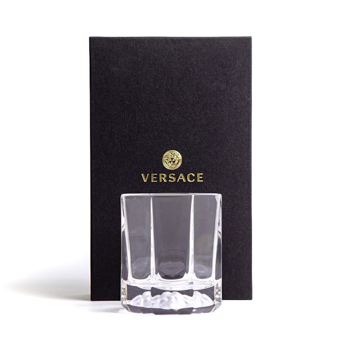 Jogo de Copos Whisky Medusa Cristal Versace Transparente - 2 Peças - Madel Home