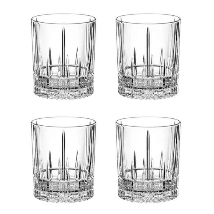 Jogo de Peças Copo Baixo Perfect Serve Transparente Spiegelau 368ml - 4 peças - Madel Home
