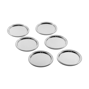 Jogo de Porta Copos em Inox Lecco Riva - 6 Peças
