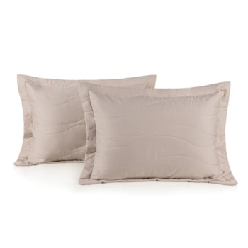 Jogo de Porta Travesseiro 100% Algodão 300 Fios Rose Novara Trussardi - 50x70cm