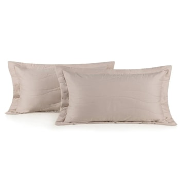 Jogo de Porta Travesseiro 100% Algodão 300 Fios Rose Novara Trussardi - 50x90cm