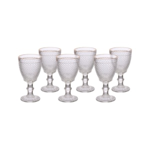 Jogo de Taças Bico de Jaca Água e Vinho 320ml - 6 Peças 
