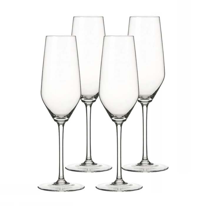 Jogo de Taças Champagne 240ml Style Crystal Spiegelau - 4 Peças - Madel Home