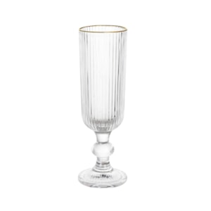 Jogo de Taças de Champagne Versalhes Gold 170ml - 6 Peças