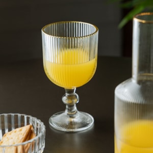 Jogo de Taças de Vidro com Fio de Ouro Lines Wolff 380ml - 2 peças