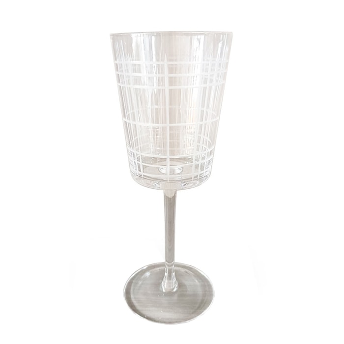 Jogo de Taças de Vinho Filetes Transparentes 310mL - 6 Peças - Madel Home